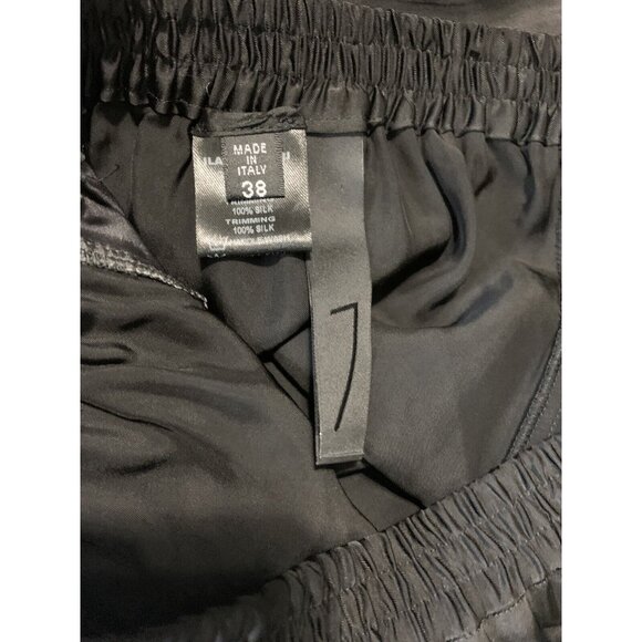 Ilaria Nistri Wide Leg Pants Size 26 Black Silk Trim Drop Crotch Edgy Grunge - Picture 8 of 12